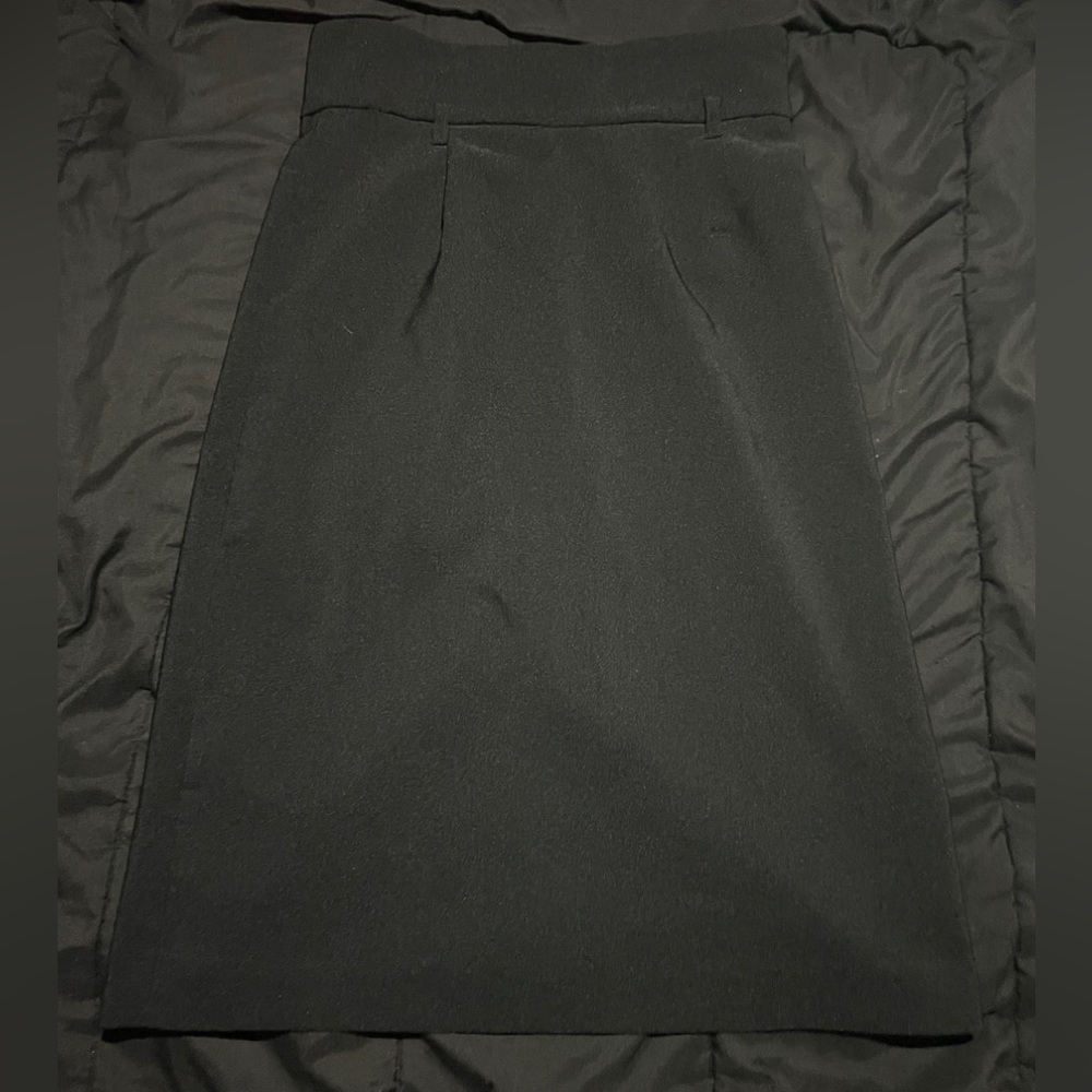 90s Y2K Black Midi Skirt